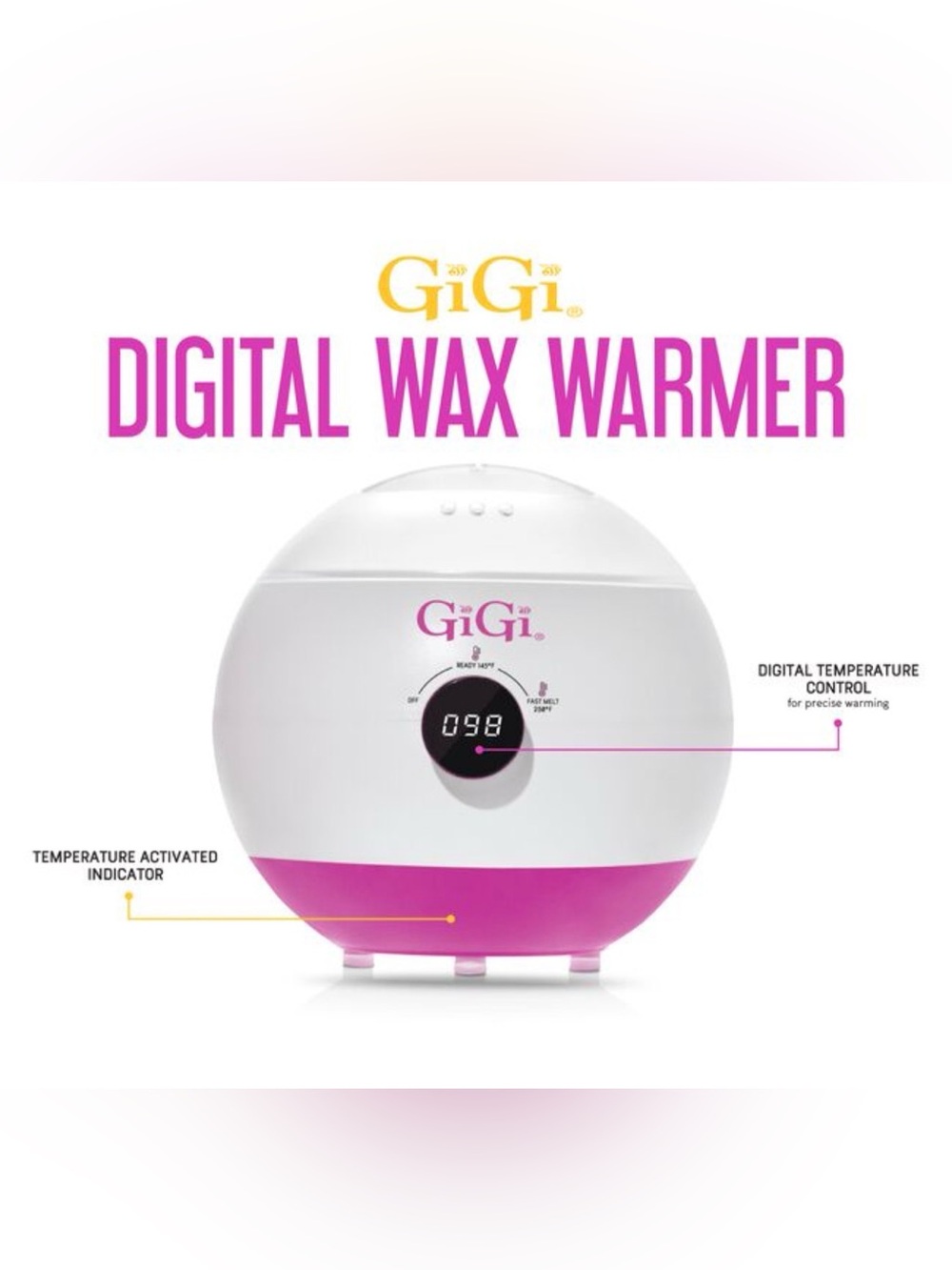 Gigi Digital Wax Warmer - White & Pink